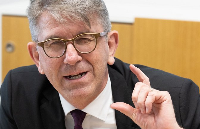 Kulturstaatsminister Wolfram Weimer beim Interview im Stuttgarter Pressehaus<span class='image-autor'>Foto: Lichtgut/Leif Piechowski</span>