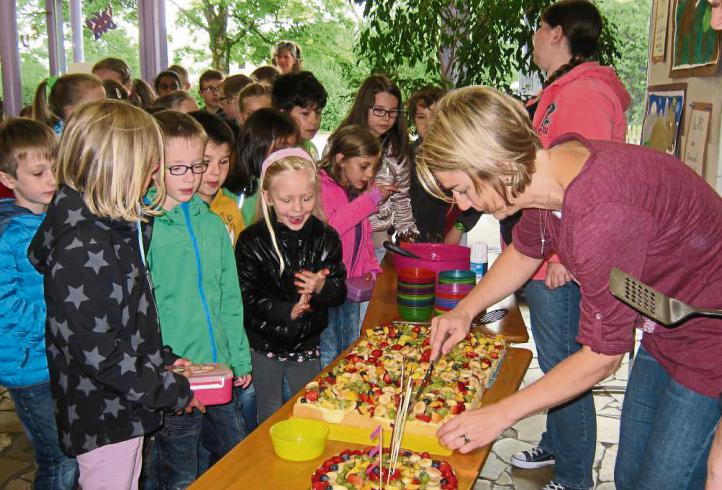 Danke mit Obsttorte